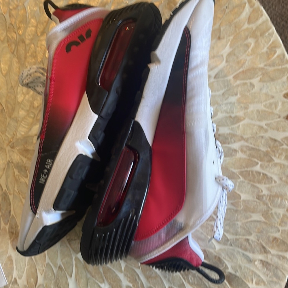Size 11 Nike air max 2090 white black and red